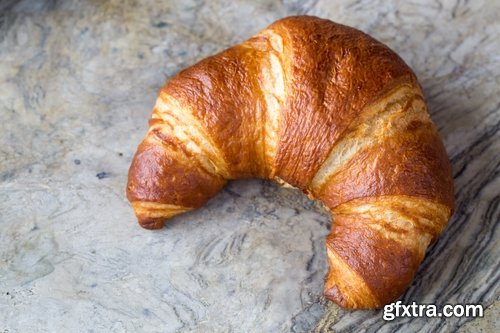 Collection of croissant pastry bun coffee juice 25 HQ Jpeg