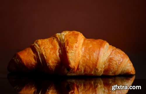 Collection of croissant pastry bun coffee juice 25 HQ Jpeg