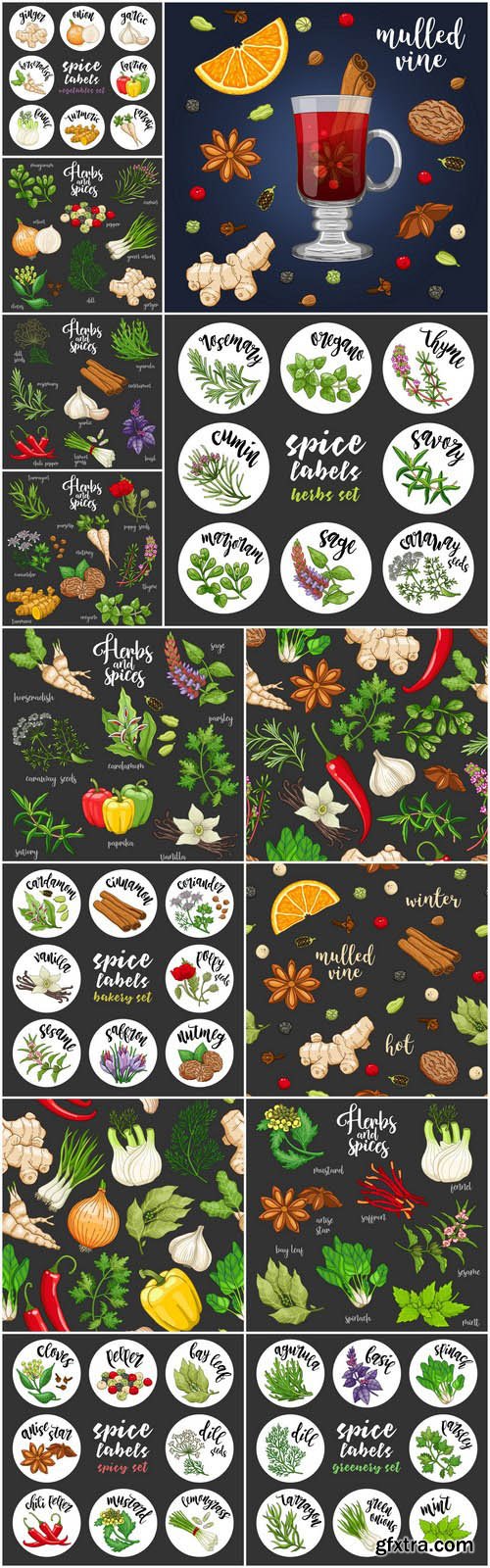 Different Food Hand Drawn Illustration - 14 Vector