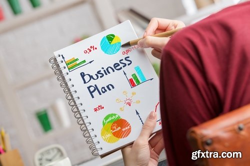 Collection of business plan planning strategy success businessman notebook 25 HQ Jpeg