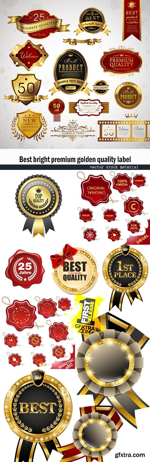 Best bright premium golden quality label