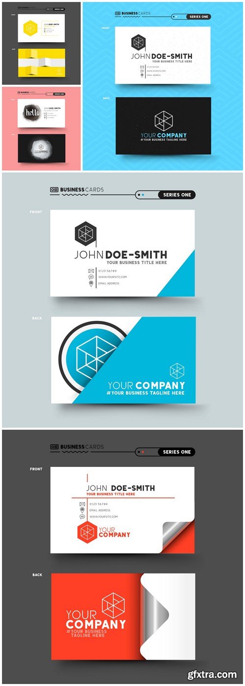 Business Card Design #142 - 5 Vector