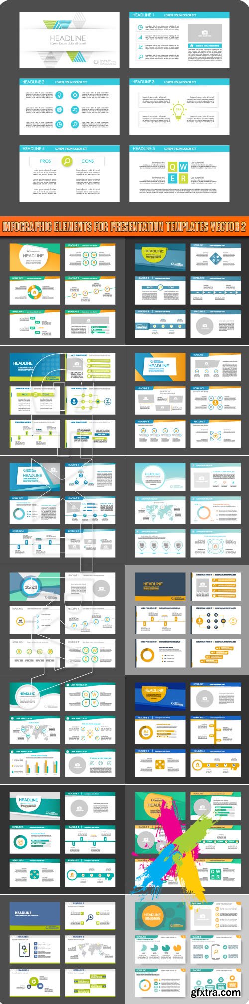 Infographic Elements for Presentation Templates vector 2