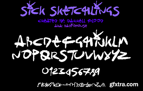 Sick Sketchlings font