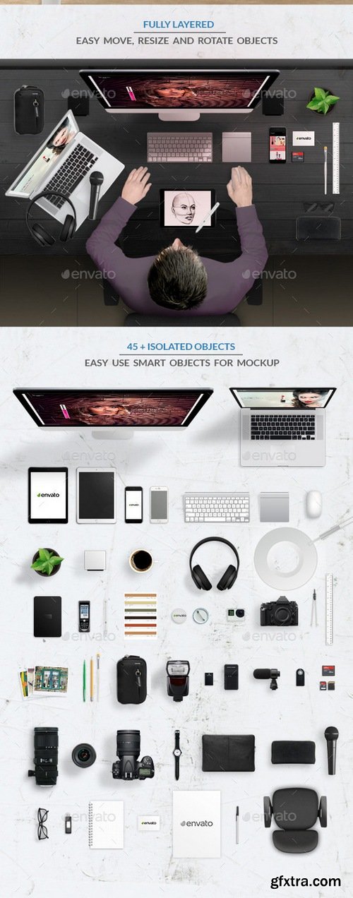 Graphicriver - Mockup Desk Scene Creator 12094550