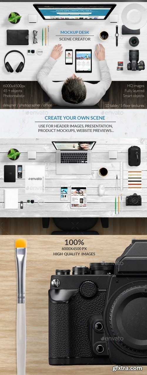 Graphicriver - Mockup Desk Scene Creator 12094550