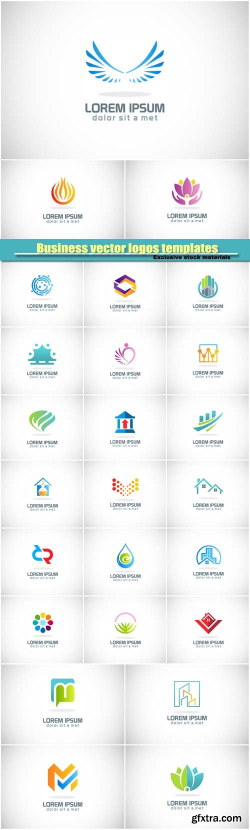 Business vector logos templates, creative figure icon #4