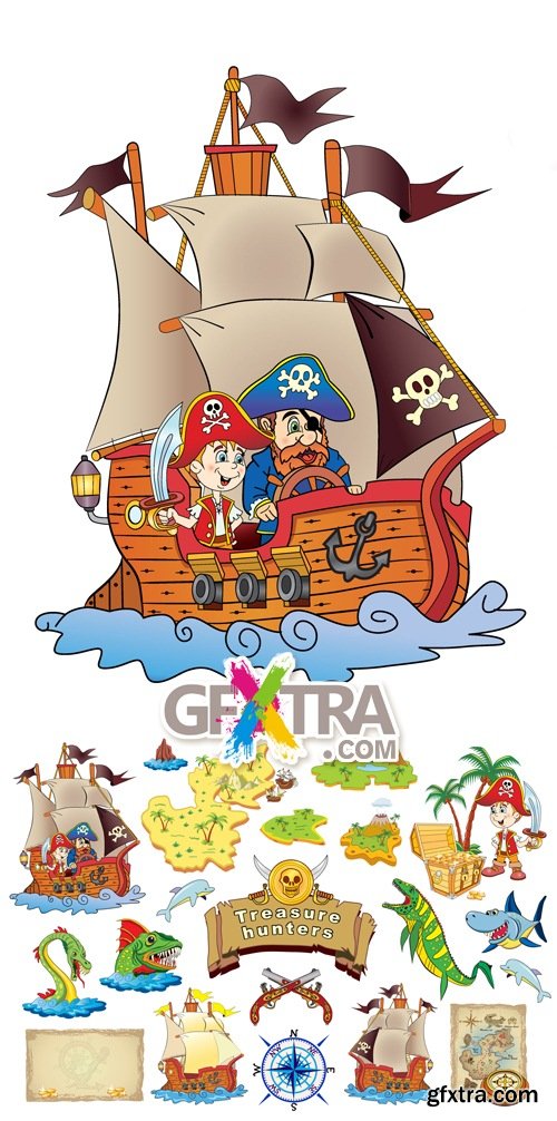 Treasure Hunters Vector