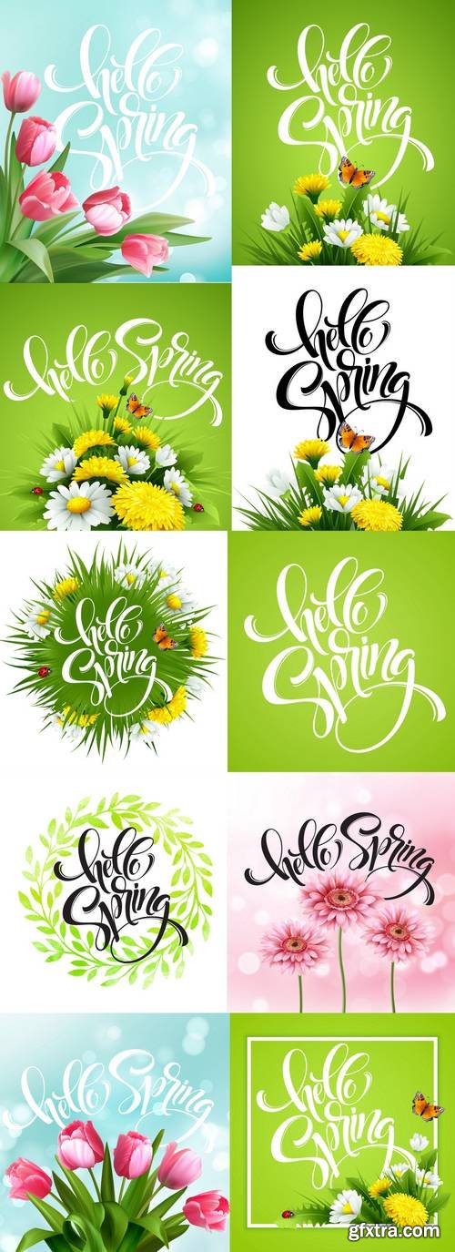 Hello Spring Lettering