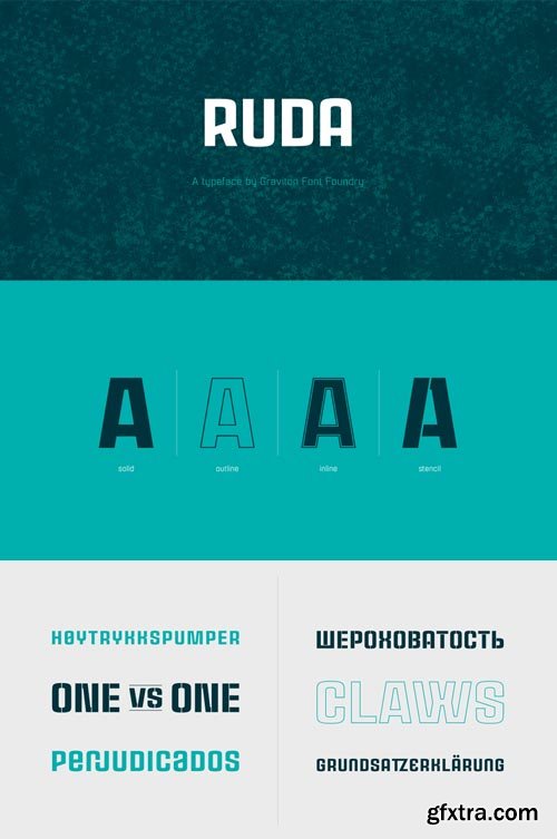 Ruda Font Family $60