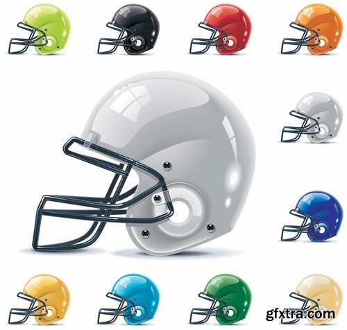 Collection of realistic icon motorsports racing Football Golf Hockey baseball 25 EPS