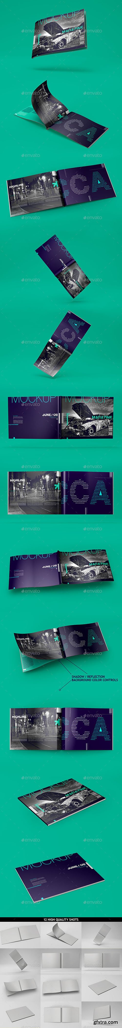 Graphicriver Horizontal A4 Magazine Catalog Mockup 10636354