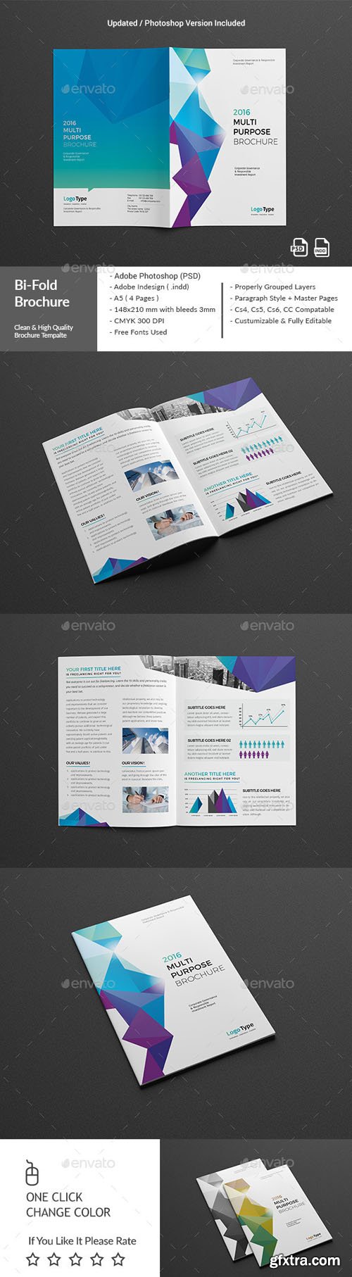 GR - Abstract Bi-Fold Brochure 13747629