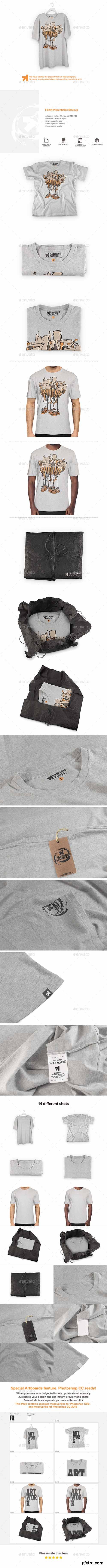 Graphicriver Heather T-Shirt Presentation Mockup 13769336