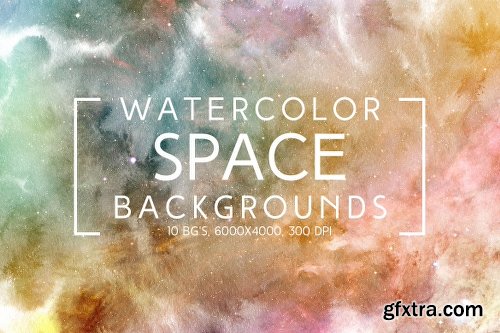 Watercolor Space Backgrounds