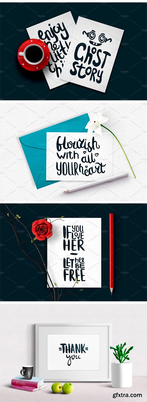 CM 1185872 - 30 Handdrawn Quotes For Cards