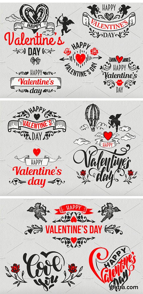 CM 1189053 - 16 Valentine\'s Day Labels