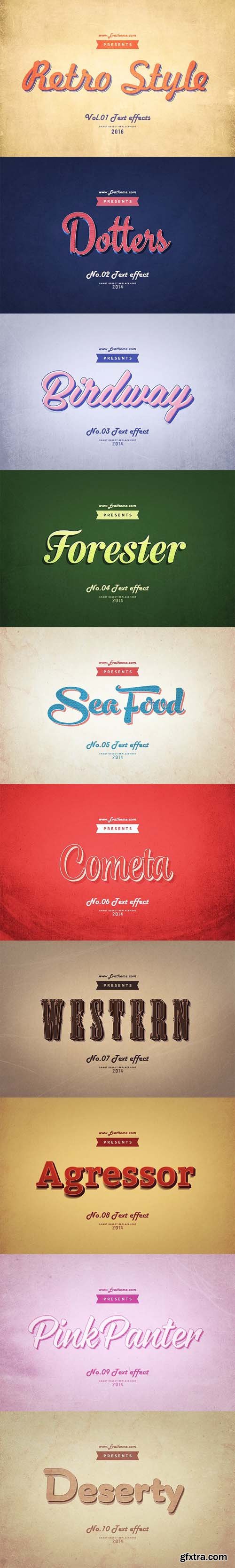 Retro Style Text Effects Vol.1