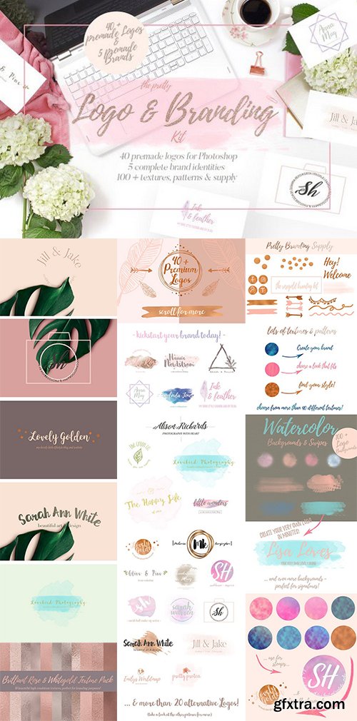 CM - Pretty Premade Branding & Logo Kit 1192875