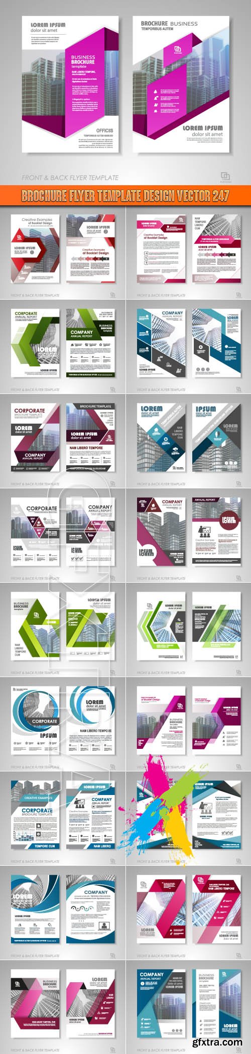 Brochure flyer template design vector 247