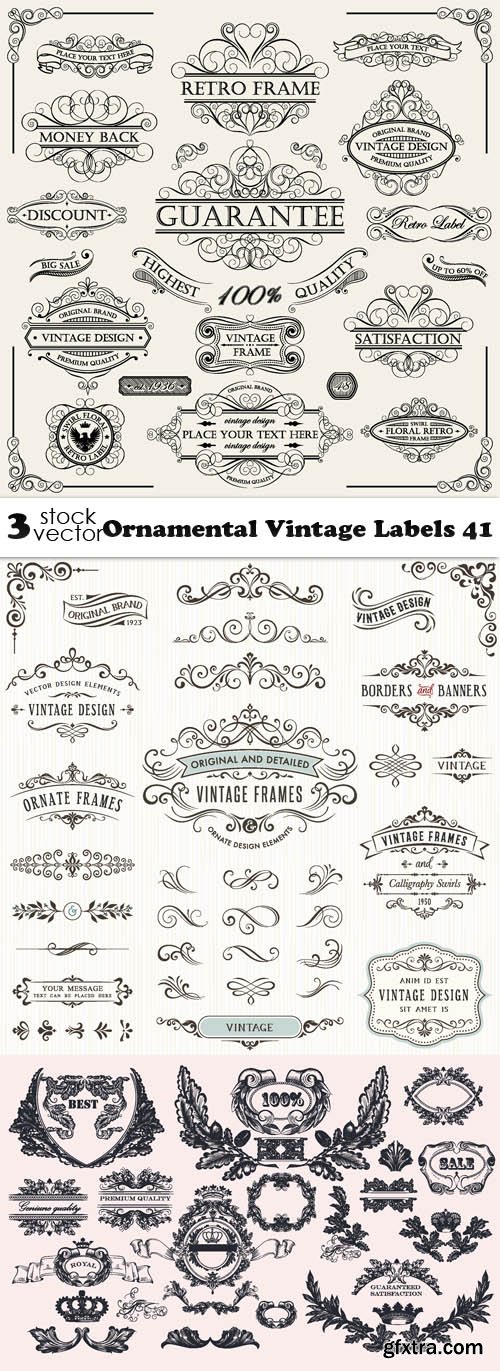 Vectors - Ornamental Vintage Labels 41