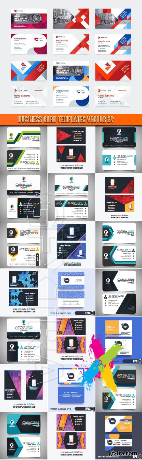 Business Card Templates vector 29