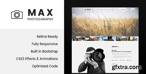 ThemeForest - Max Photography v1.0 - Photographer HTML Template - 19372348