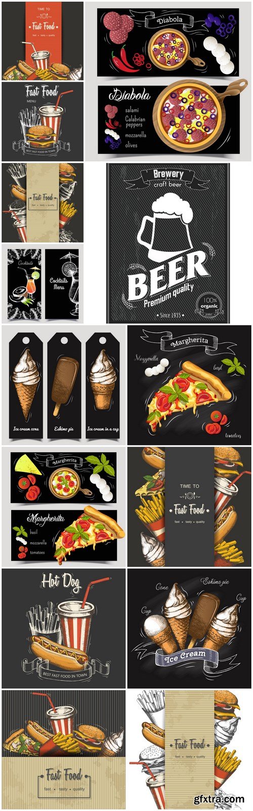 Fast Food Retro Design - 14 Vector