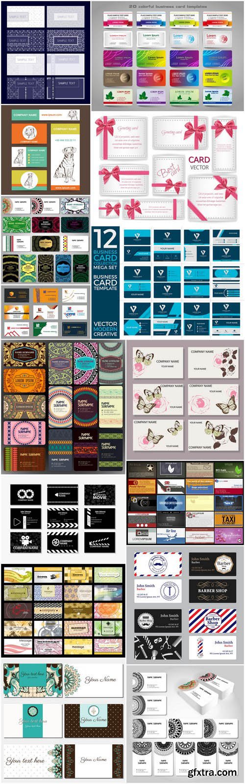 Different Business Card Set - 15 Vector