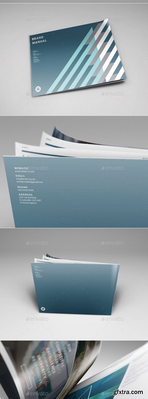 GraphicRiver - A4 Landscape Brochure Mockups 12621704