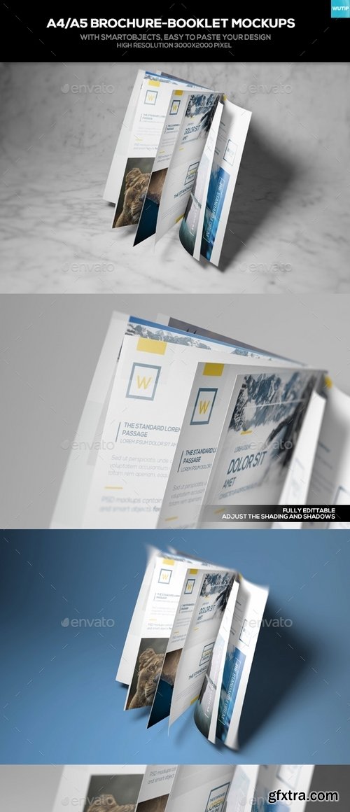 GraphicRiver - A4A5 Brochure-Booklet Mockups 16940324