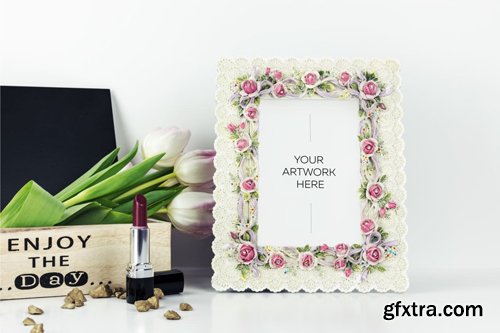 Floral Frame Mockup