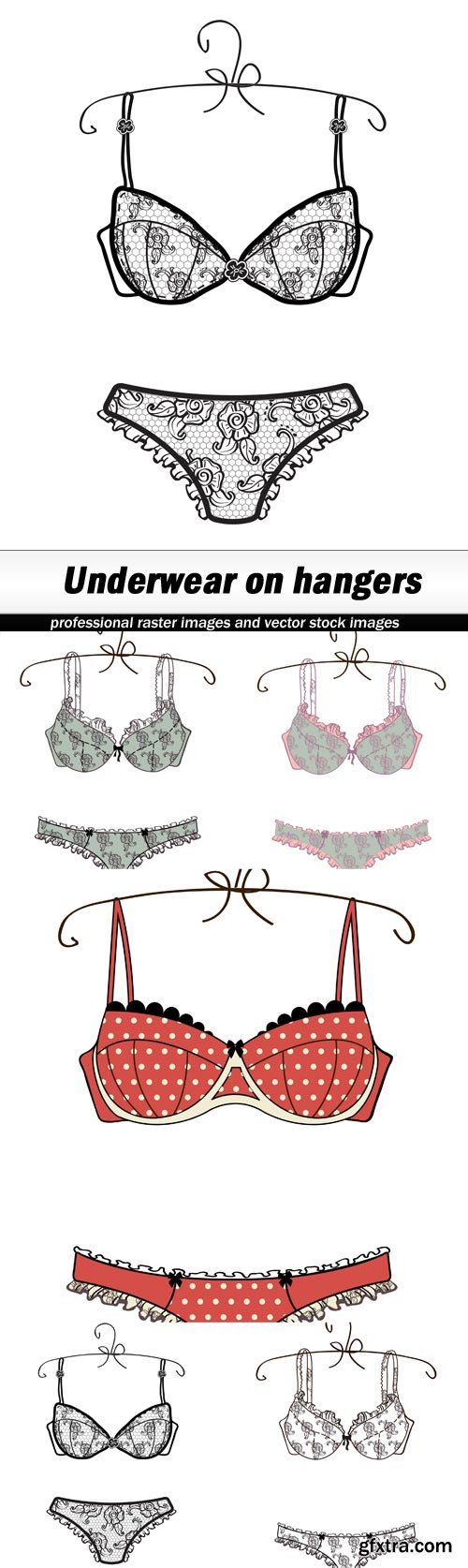 Underwear on hangers - 5 EPS