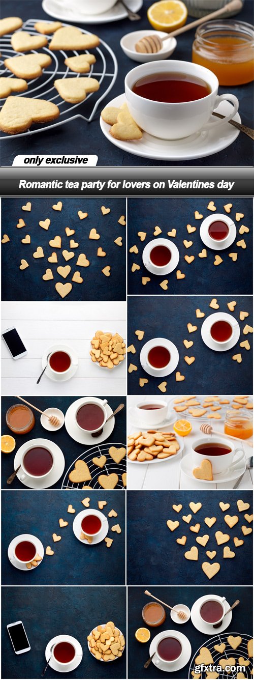 Romantic tea party for lovers on Valentines day - 11 UHQ JPEG