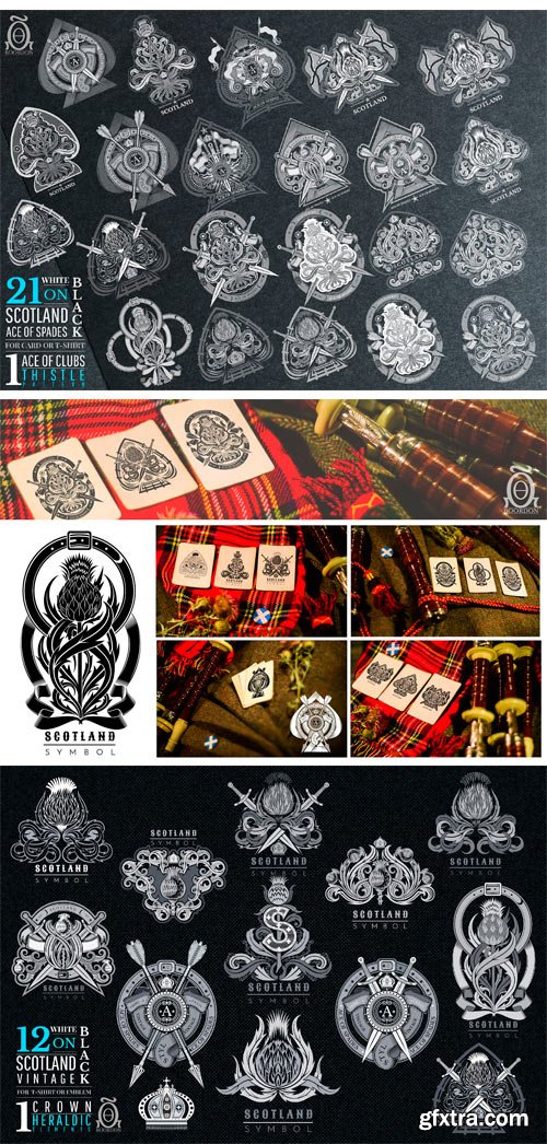 CM 1187617 - Scotland Set of Spades & Elements