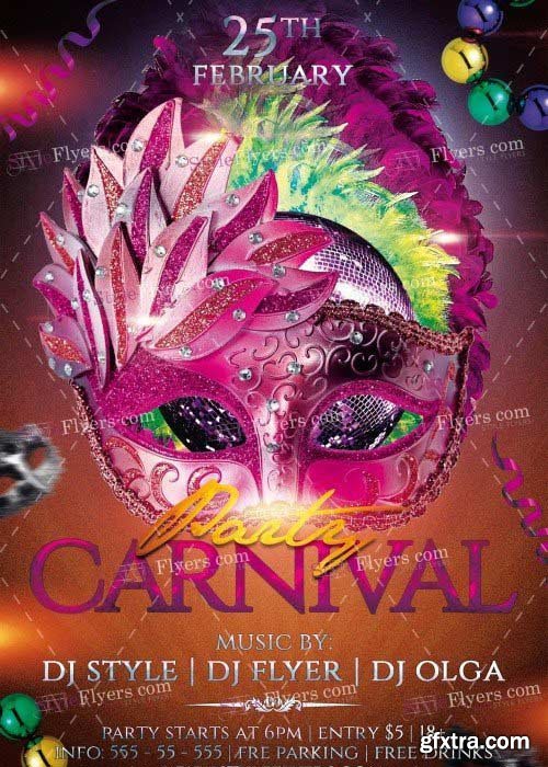 Carnival Party V8 PSD Flyer Template