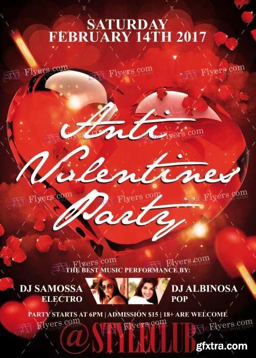 Anti Valentine Day V9 PSD Flyer Template