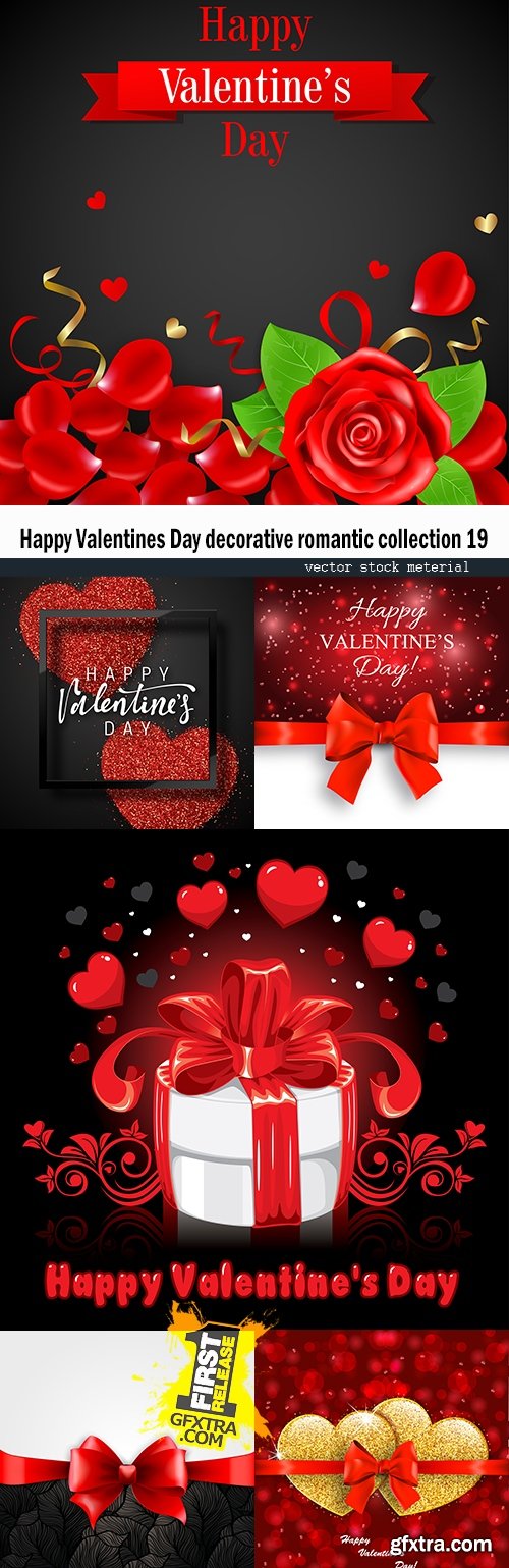 Happy Valentines Day decorative romantic collection 19