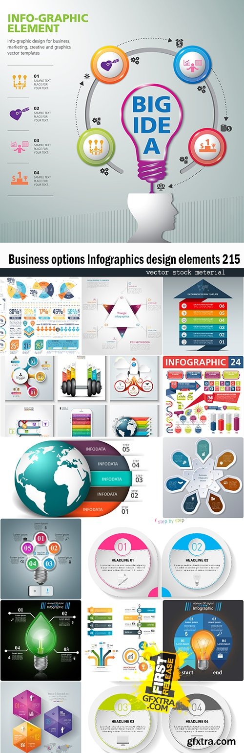 Business options Infographics design elements 215