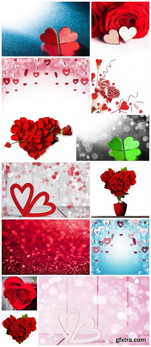 Red rose petals heart 13X JPEG