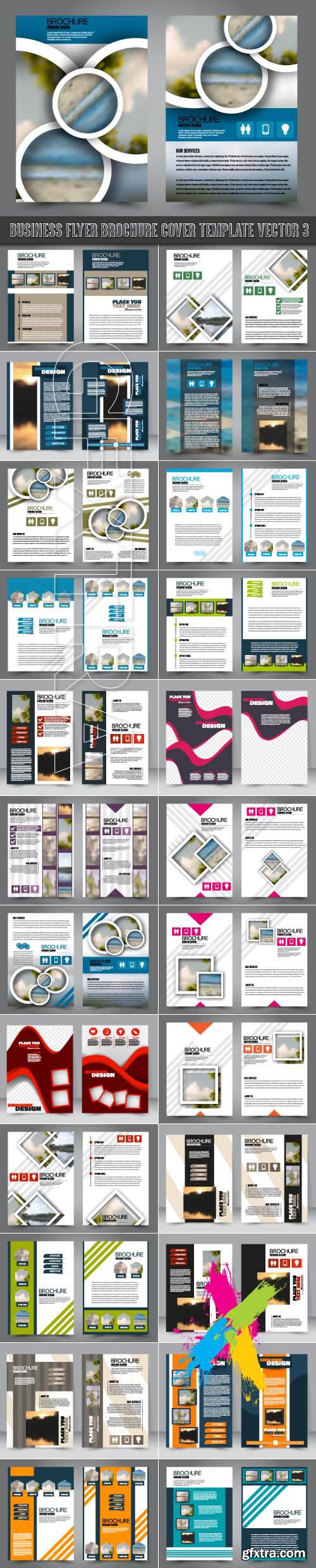 Business flyer brochure cover template vector 3