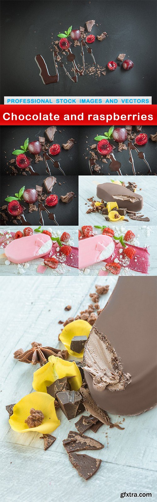 Chocolate and raspberries - 8 UHQ JPEG