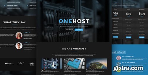 ThemeForest - Onehost v1.3.3 - One Page WordPress Hosting Theme + WHMCS - 10748292