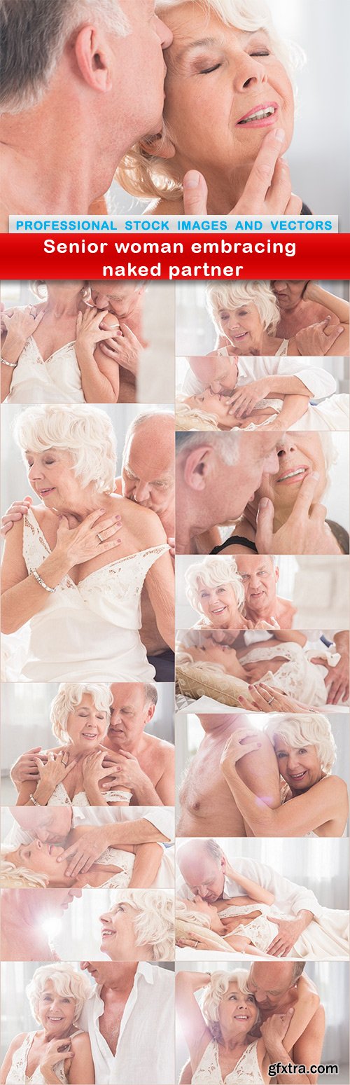 Senior woman embracing naked partner - 15 UHQ JPEG