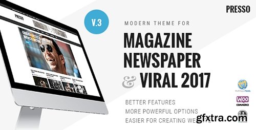 ThemeForest - PRESSO v3.0.2 - Modern Magazine / Newspaper / Viral Theme - 6335504