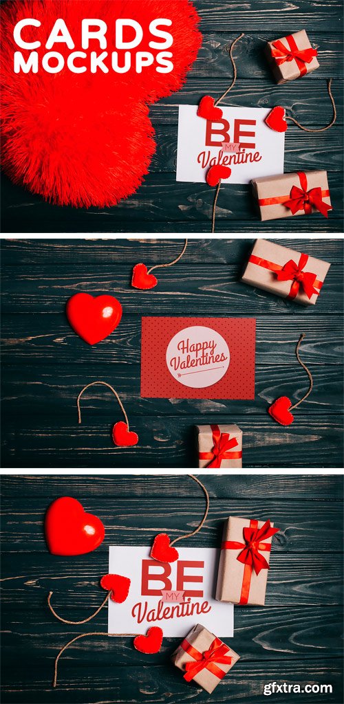 CM 1187868 - Valentine\'s Day Gift Cards Mock-ups