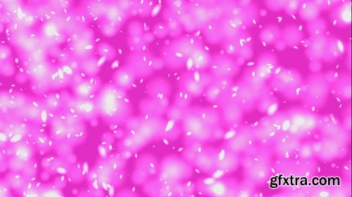 White particles on a pink background