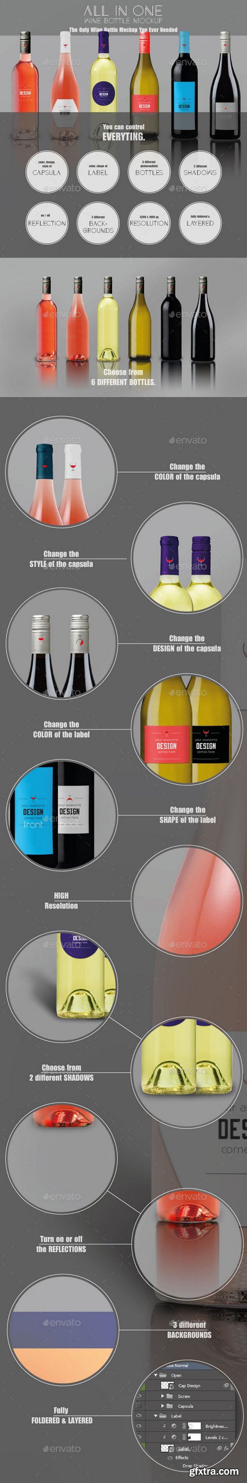 Graphicriver - All-In-One Wine Bottle MockUp 11744652