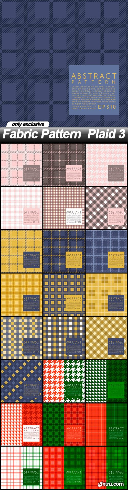 Fabric Pattern Plaid 3 - 25 EPS