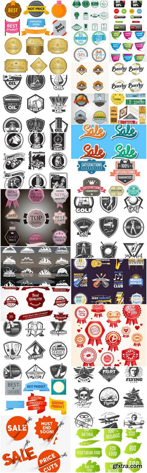 Different Labels And Stickers #143 - 25 Vector